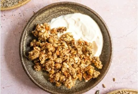 Bowl of yogurt and granola