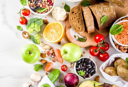 View Low carb diets: what’s the deal? Spread of whole ingredients, fruits, vegetables and legumes