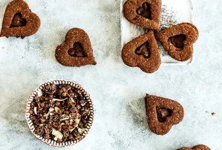 chocolate heart biscuits