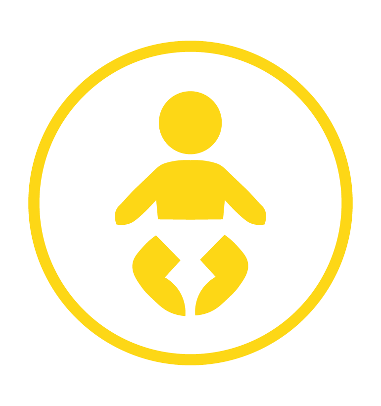 Illustration of a baby icon to reflect children dietitian