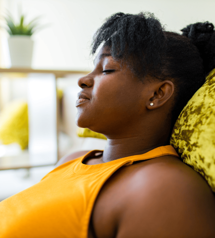 Person focusing on carrying out a body scan to reduce stress and protect immune health