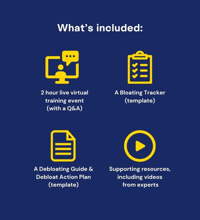An illustration that explains the resources and tools included in the masterclass, it includes 